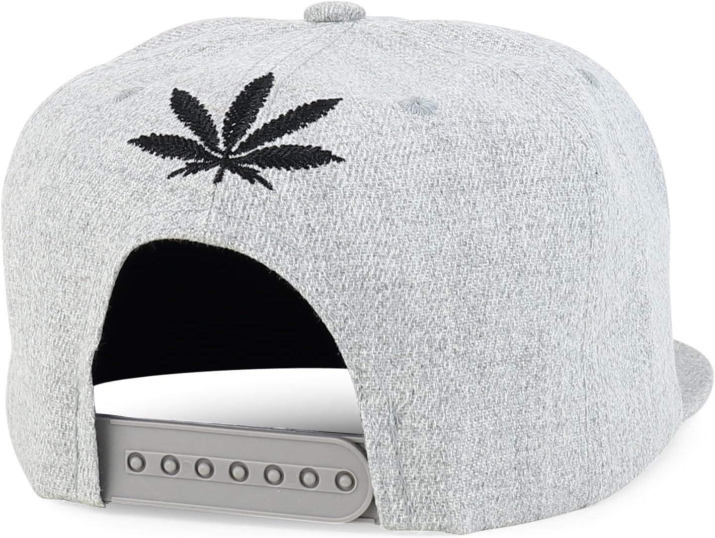 imageTrendy Apparel Shop Rasta Marijuana Leaf Weed 3D Embroidered Flat Bill Snapback CapHgrey Black 7
