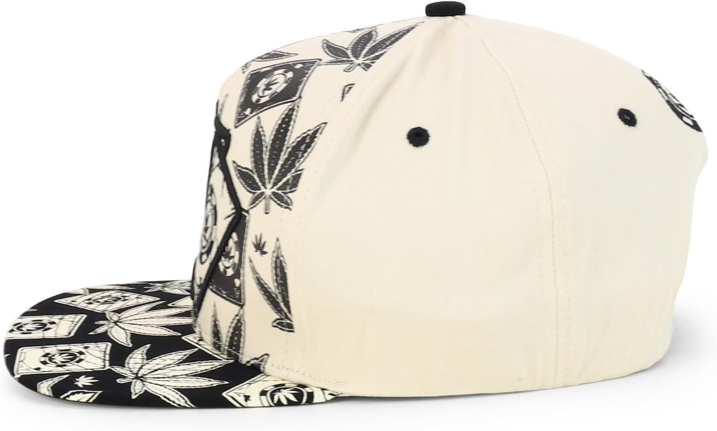 imageTrendy Apparel Shop Rasta Marijuana Leaf Weed 3D Embroidered Flat Bill Snapback CapStone Black 10