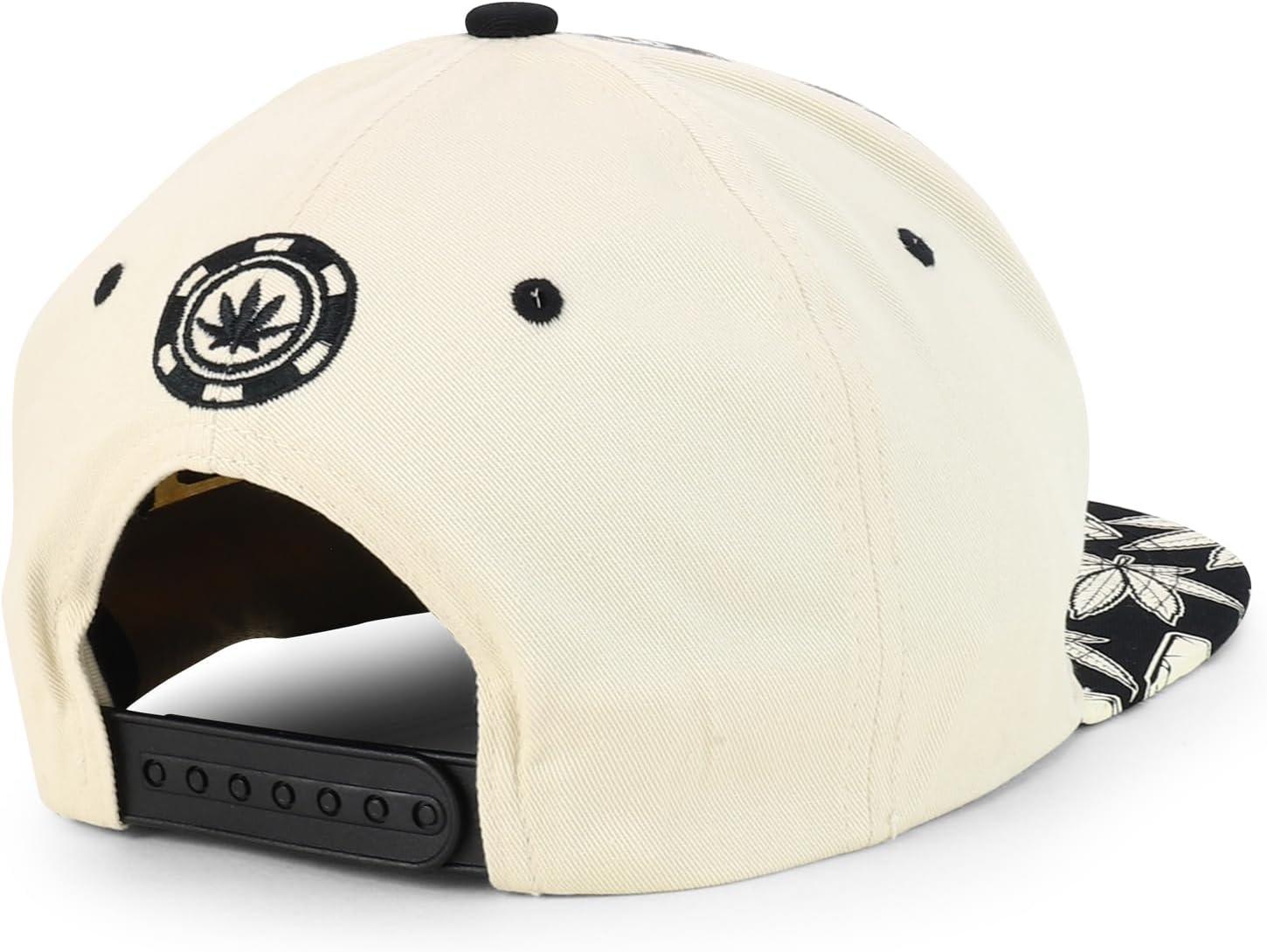 imageTrendy Apparel Shop Rasta Marijuana Leaf Weed 3D Embroidered Flat Bill Snapback CapStone Black 10