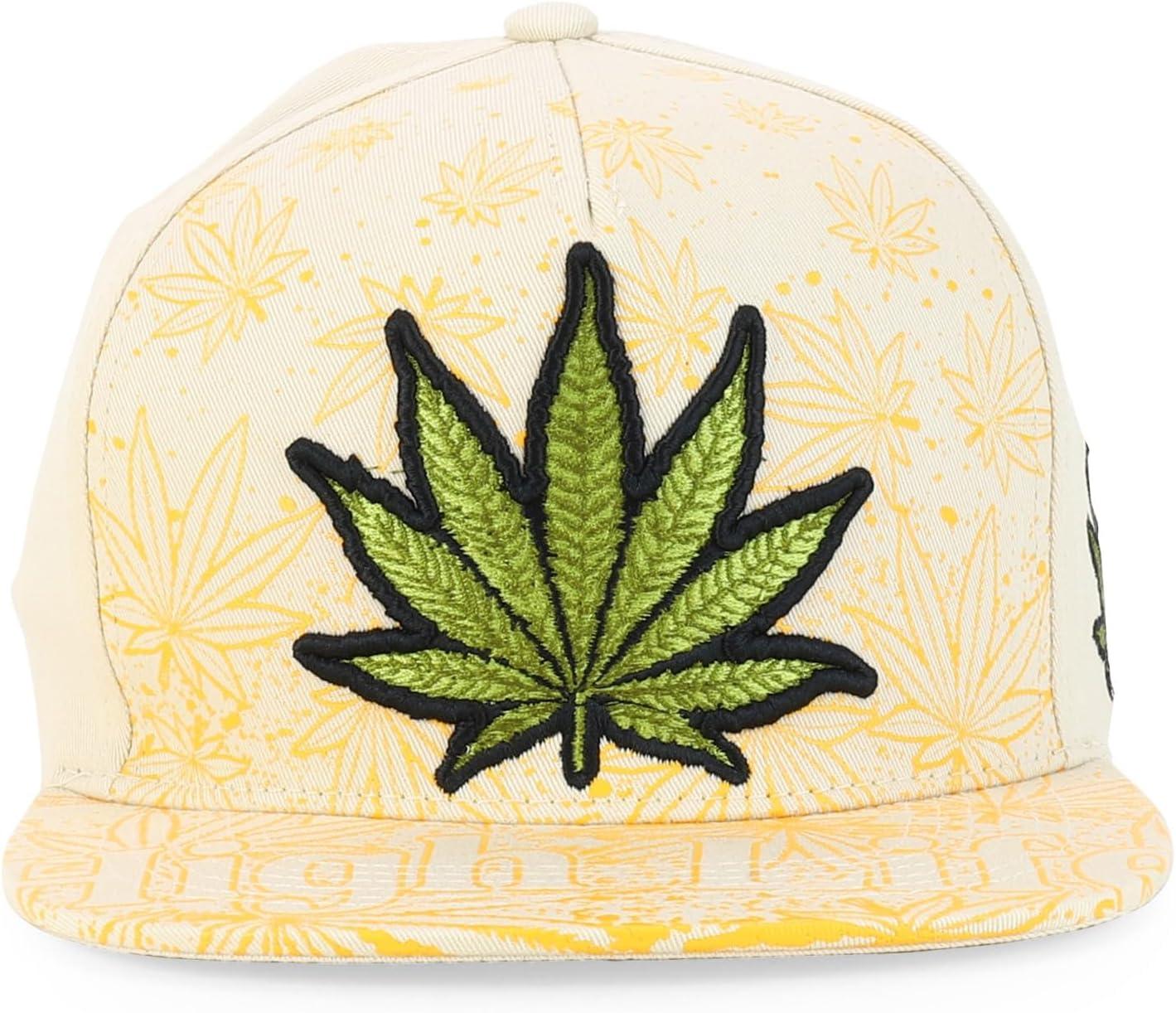 imageTrendy Apparel Shop Rasta Marijuana Leaf Weed 3D Embroidered Flat Bill Snapback CapStone Stone 9