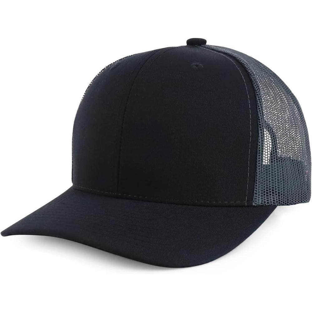 imageTrendy Apparel Shop Premium Structured 6 Panel Mesh Back Trucker CapDark Grey