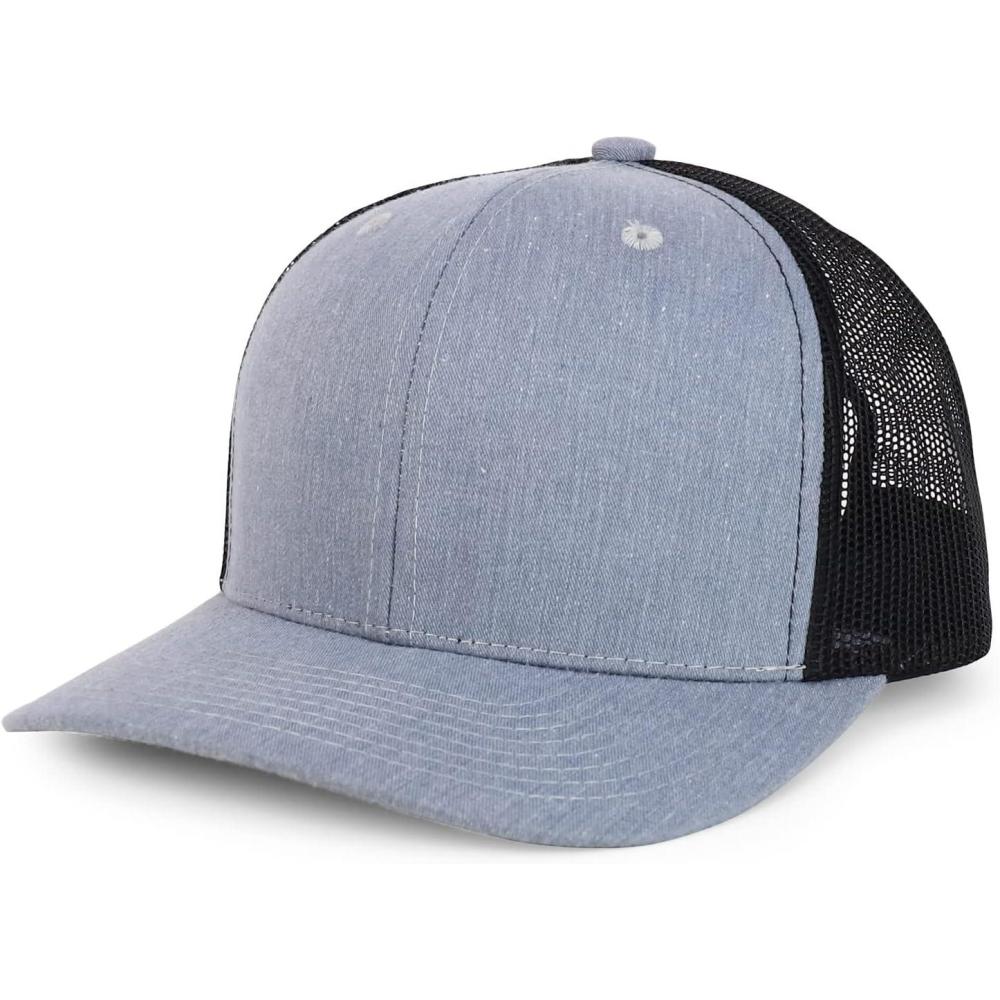 imageTrendy Apparel Shop Premium Structured 6 Panel Mesh Back Trucker CapDenim Black