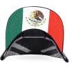 imageTrendy Apparel Shop 5 Panel Structured Trucker Cap with Mexico Flag Design UndervisorBlack Charcoal