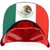 imageTrendy Apparel Shop 5 Panel Structured Trucker Cap with Mexico Flag Design UndervisorBlack Red