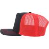 imageTrendy Apparel Shop 5 Panel Structured Trucker Cap with Mexico Flag Design UndervisorBlack Red