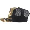 imageTrendy Apparel Shop 5 Panel Structured Trucker Cap with Mexico Flag Design UndervisorCamo Black