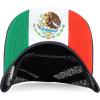imageTrendy Apparel Shop 5 Panel Structured Trucker Cap with Mexico Flag Design UndervisorCharcoal Black