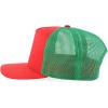 imageTrendy Apparel Shop 5 Panel Structured Trucker Cap with Mexico Flag Design UndervisorRed Kelly Green