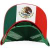 imageTrendy Apparel Shop 5 Panel Structured Trucker Cap with Mexico Flag Design UndervisorRed Kelly Green