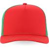 imageTrendy Apparel Shop 5 Panel Structured Trucker Cap with Mexico Flag Design UndervisorRed Kelly Green