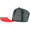 imageTrendy Apparel Shop 5 Panel Structured Trucker Cap with Mexico Flag Design UndervisorWhite Dark Green