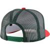 imageTrendy Apparel Shop 5 Panel Structured Trucker Cap with Mexico Flag Design UndervisorWhite Dark Green