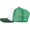 imageTrendy Apparel Shop 5 Panel Structured Trucker Cap with Mexico Flag Design UndervisorWhite Kelly Green