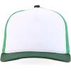 imageTrendy Apparel Shop 5 Panel Structured Trucker Cap with Mexico Flag Design UndervisorWhite Kelly Green