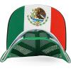 imageTrendy Apparel Shop 5 Panel Structured Trucker Cap with Mexico Flag Design UndervisorWhite Kelly Green