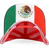 imageTrendy Apparel Shop 5 Panel Structured Trucker Cap with Mexico Flag Design UndervisorWhite Red