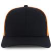 imageTrendy Apparel Shop Premium Structured 6 Panel Mesh Back Trucker CapBlack Orange