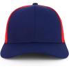 imageTrendy Apparel Shop Premium Structured 6 Panel Mesh Back Trucker CapNavy Red