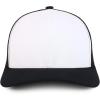 imageTrendy Apparel Shop Premium Structured 6 Panel Mesh Back Trucker CapWhite Black