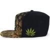 imageTrendy Apparel Shop Rasta Marijuana Leaf Weed 3D Embroidered Flat Bill Snapback CapBlack Black 9