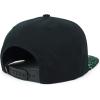 imageTrendy Apparel Shop Rasta Marijuana Leaf Weed 3D Embroidered Flat Bill Snapback CapBlack Green