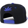 imageTrendy Apparel Shop Rasta Marijuana Leaf Weed 3D Embroidered Flat Bill Snapback CapBlack Royal 6