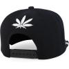 imageTrendy Apparel Shop Rasta Marijuana Leaf Weed 3D Embroidered Flat Bill Snapback CapBlack White 5