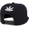 imageTrendy Apparel Shop Rasta Marijuana Leaf Weed 3D Embroidered Flat Bill Snapback CapBlack White 7