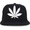 imageTrendy Apparel Shop Rasta Marijuana Leaf Weed 3D Embroidered Flat Bill Snapback CapBlack White 7