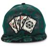 imageTrendy Apparel Shop Rasta Marijuana Leaf Weed 3D Embroidered Flat Bill Snapback CapDark Green Black 10