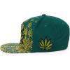 imageTrendy Apparel Shop Rasta Marijuana Leaf Weed 3D Embroidered Flat Bill Snapback CapDark Green Dark Green 9