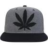 imageTrendy Apparel Shop Rasta Marijuana Leaf Weed 3D Embroidered Flat Bill Snapback CapDark Grey Black Black 7