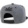 imageTrendy Apparel Shop Rasta Marijuana Leaf Weed 3D Embroidered Flat Bill Snapback CapDark Grey Black Black 7
