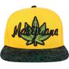 imageTrendy Apparel Shop Rasta Marijuana Leaf Weed 3D Embroidered Flat Bill Snapback CapGold Black 4