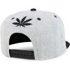 imageTrendy Apparel Shop Rasta Marijuana Leaf Weed 3D Embroidered Flat Bill Snapback CapHgrey Black Black 7
