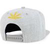 imageTrendy Apparel Shop Rasta Marijuana Leaf Weed 3D Embroidered Flat Bill Snapback CapHgrey Gold 7