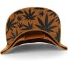 imageTrendy Apparel Shop Rasta Marijuana Leaf Weed 3D Embroidered Flat Bill Snapback CapLight Brown Light Brown 7