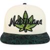 imageTrendy Apparel Shop Rasta Marijuana Leaf Weed 3D Embroidered Flat Bill Snapback CapStone Black 4