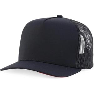 imageTrendy Apparel Shop 5 Panel Structured Trucker Cap with Mexico Flag Design UndervisorBlack Black