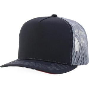 imageTrendy Apparel Shop 5 Panel Structured Trucker Cap with Mexico Flag Design UndervisorBlack Charcoal