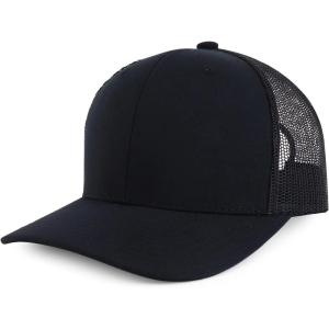 imageTrendy Apparel Shop Premium Structured 6 Panel Mesh Back Trucker CapBlack