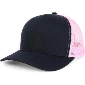 imageTrendy Apparel Shop Premium Structured 6 Panel Mesh Back Trucker CapBlack Pink