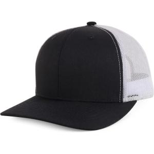 imageTrendy Apparel Shop Premium Structured 6 Panel Mesh Back Trucker CapBlack White