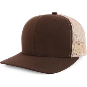 imageTrendy Apparel Shop Premium Structured 6 Panel Mesh Back Trucker CapBrown Khaki