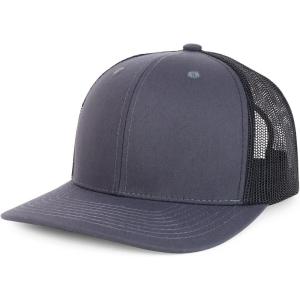 imageTrendy Apparel Shop Premium Structured 6 Panel Mesh Back Trucker CapCharcoal Black