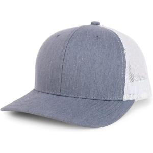 imageTrendy Apparel Shop Premium Structured 6 Panel Mesh Back Trucker CapDenim White