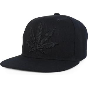 imageTrendy Apparel Shop Rasta Marijuana Leaf Weed 3D Embroidered Flat Bill Snapback CapBlack Black 7