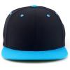imageTrendy Apparel Shop Oversize XXL Structured Blank Flatbill Snapback CapBlack Teal