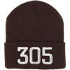 imageTrendy Apparel Shop Miami 305 Old English Embroidered Long Cuff BeanieBrown