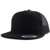 imageTrendy Apparel Shop Oversize XXL Structured Blank 5 Panel Flatbill Snapback Mesh CapBlack